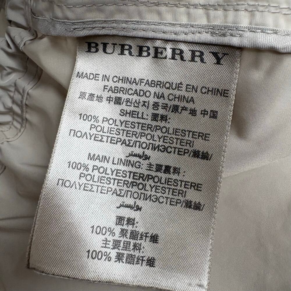Burberry Brit Packable Field Jacket Windbreaker Detachable Hood Beige Tan Size 6 - Picture 7 of 16